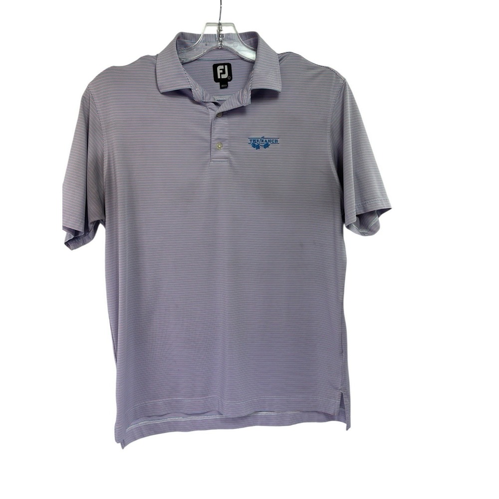 FJ Footjoy /The Ranch CC Sz Large Multicolor Stripe Golf Polo Shirt (T4) NW/OTs